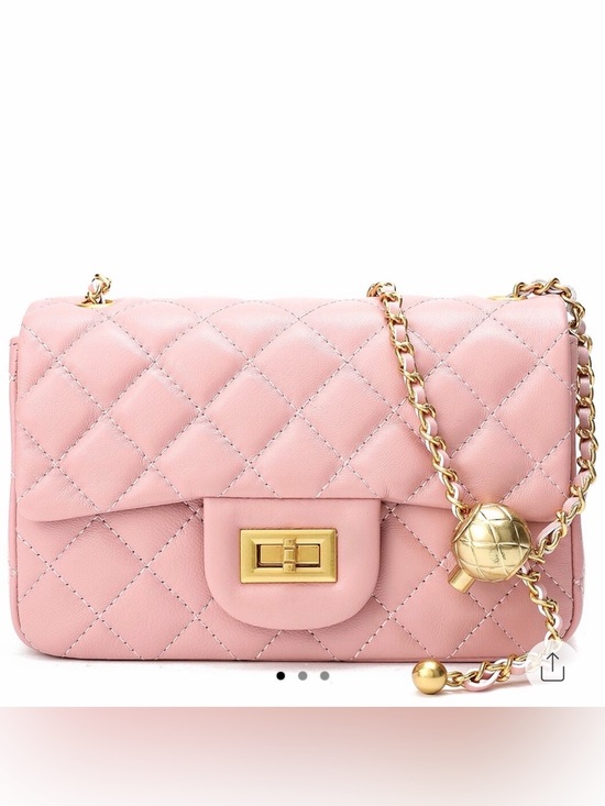 Tiffany & Co. Handbags - Tiffany  & Fred. Pink Chain Crossbody with Gold Hardware